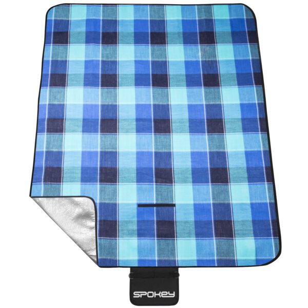 Picknickdeken blauw 150x180 cm waterdicht - Spokey PICNIC FLANNEL