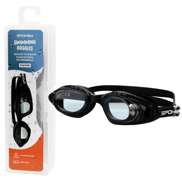 Zwarte zwembril voor junioren met anti-fog - Spokey DOLPHIN