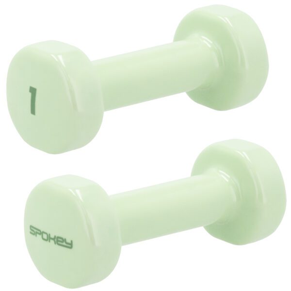 Vinyl dumbbells 2x1 kg groen - Spokey SHAPE