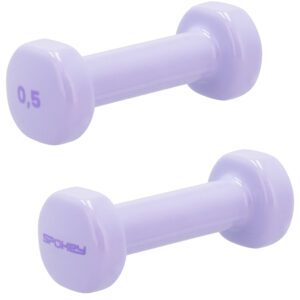 Vinyl dumbbells 2x 0,5 kg paars - Spokey SHAPE Vinyl dumbbells 2x 0,5 kg paars - Spokey SHAPE