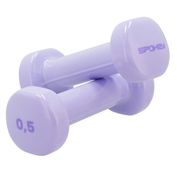 Vinyl dumbbells 2x 0,5 kg paars - Spokey SHAPE