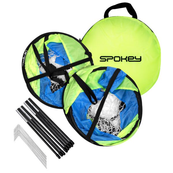 Set van zelfontplooibare voetbaldoelen groen 120x80 cm - Spokey GOALKEEPER II