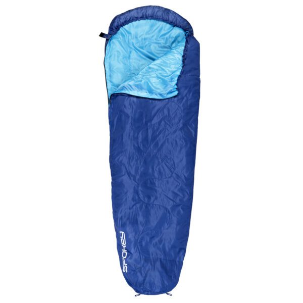 Mummy slaapzak blauw 220 cm voor camping - Spokey GLOBTROTTER