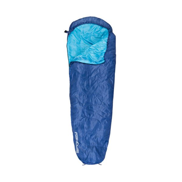 Mummy slaapzak blauw 220 cm voor camping - Spokey GLOBTROTTER