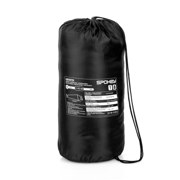 Mummy slaapzak zwart 220 cm voor kamperen - Spokey GLOBTROTTER