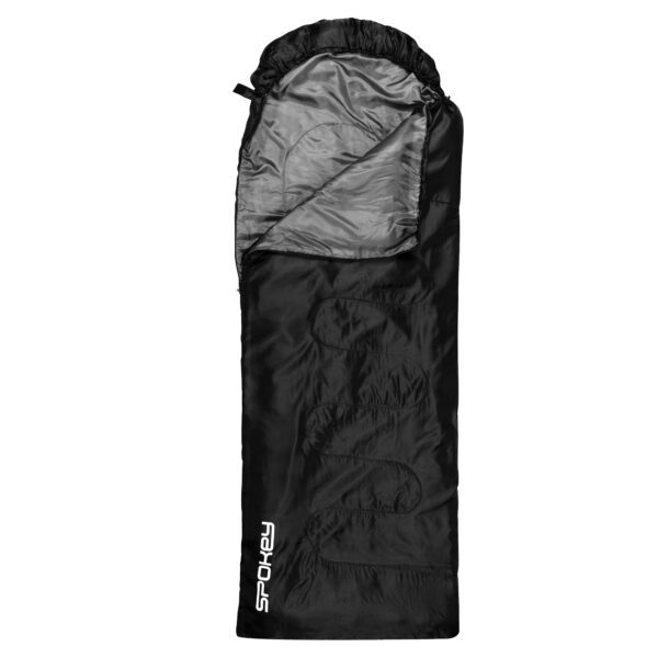 Lichte slaapzak voor kamperen zwart 220 cm - Spokey MONSOON