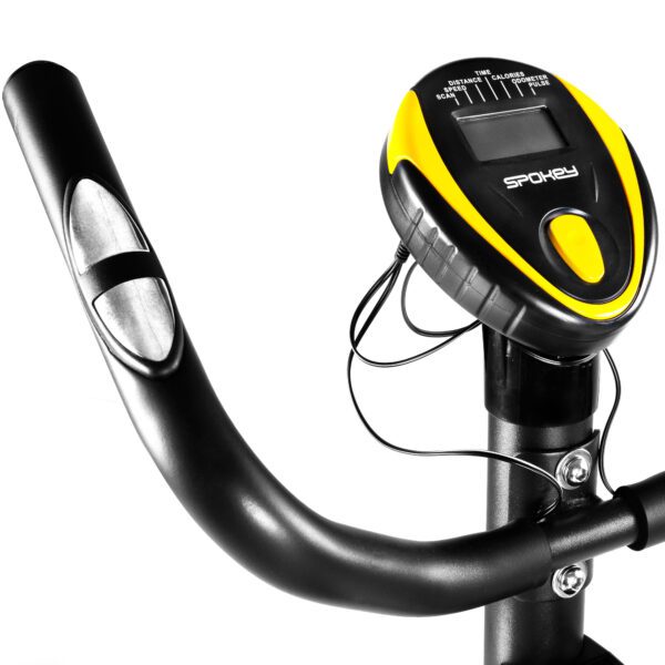 Hometrainer met display - Weerstand 3.5 kg - Zwart / Geel - Spokey Raptor