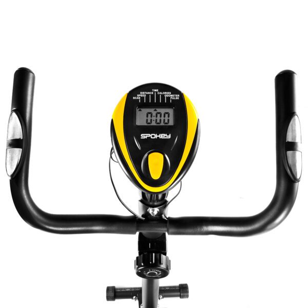 Hometrainer met display - Weerstand 3.5 kg - Zwart / Geel - Spokey Raptor