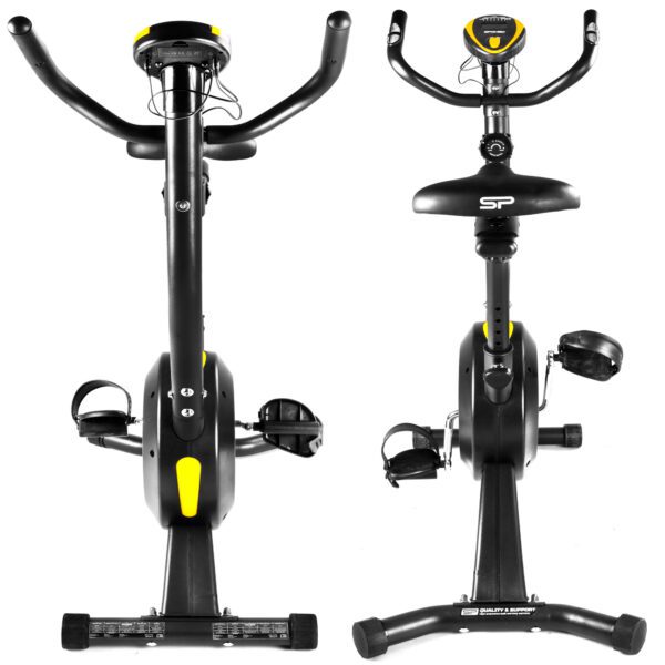 Hometrainer met display - Weerstand 3.5 kg - Zwart / Geel - Spokey Raptor