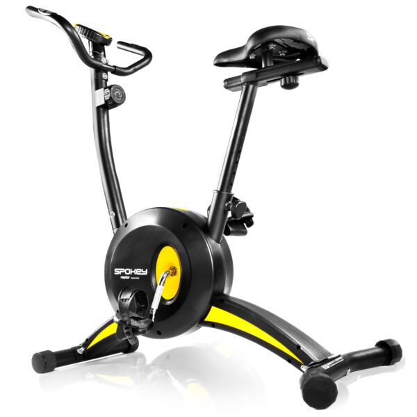 Hometrainer met display - Weerstand 3.5 kg - Zwart / Geel - Spokey Raptor