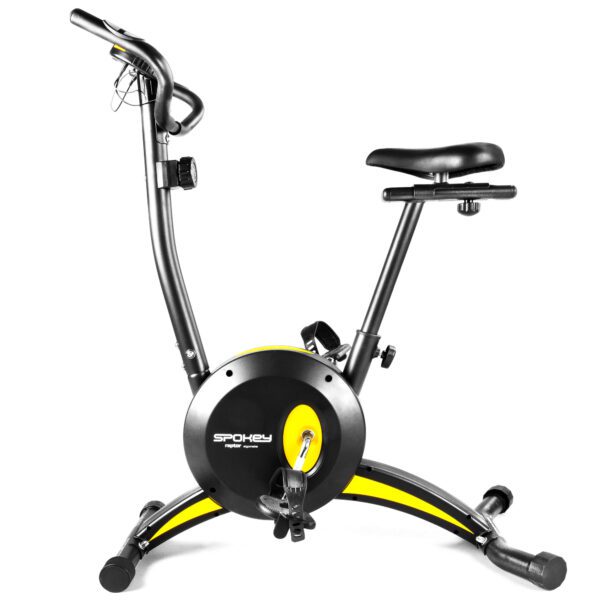 Hometrainer met display - Weerstand 3.5 kg - Zwart / Geel - Spokey Raptor