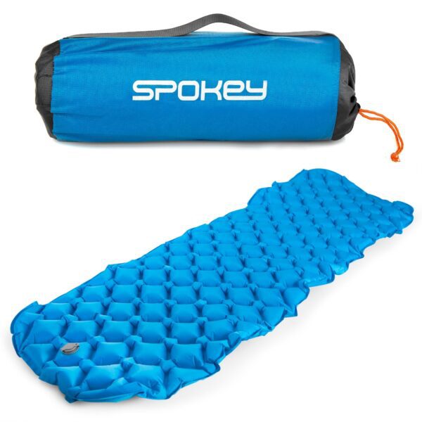Ultralicht luchtbed blauw met unieke pomp - Spokey AIR BED