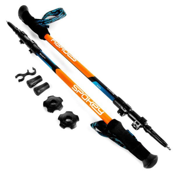 Trekkingstokken oranje verstelbaar 105-135 cm - Spokey ZION KIJE