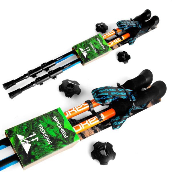 Trekkingstokken oranje verstelbaar 105-135 cm - Spokey ZION KIJE