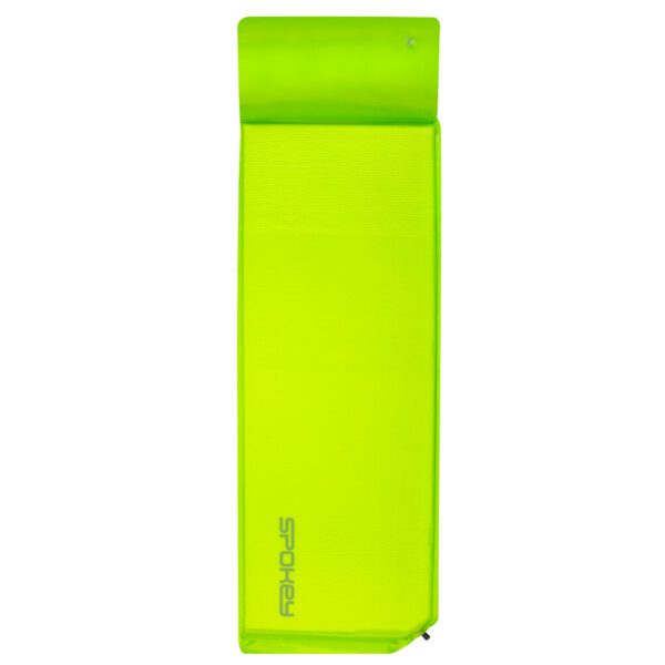 Zelfopblaasbare slaapmat met kussen groen 186x50 cm - Spokey SAVORY PILLOW