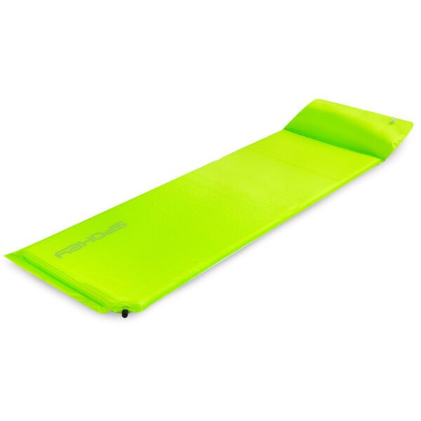 Zelfopblaasbare slaapmat met kussen groen 186x50 cm - Spokey SAVORY PILLOW