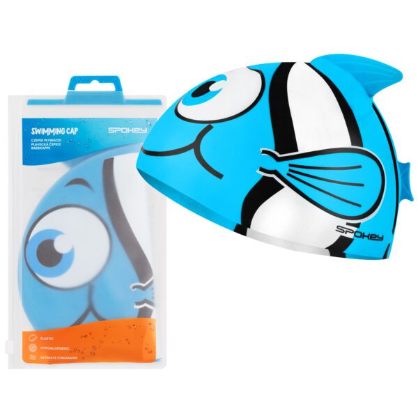 Turquoise silicone badmuts voor kinderen - Spokey RYBKA MARLIN