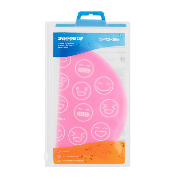 Zwembadmuts roze met emoticons voor kinderen - Spokey EMOJI