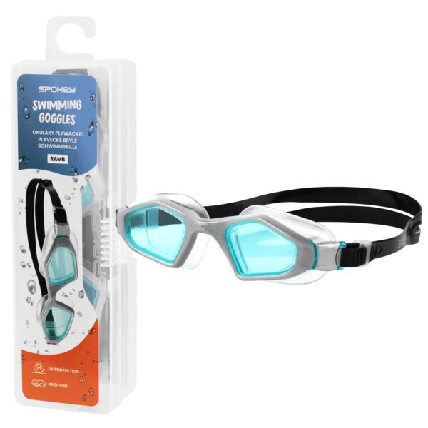 Zilveren zwembril Spokey RAMB met anti-fog en UV-bescherming - Spokey RAMB