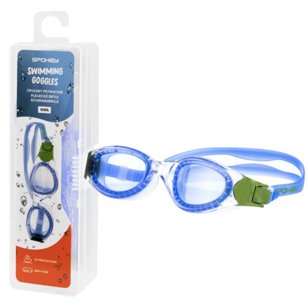 Blauwe zwembril Spokey SIGIL met anti-fog en UV-bescherming - Spokey SIGIL