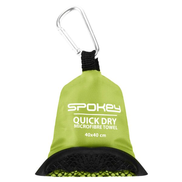 Sneldrogende strandhanddoek 40x40cm groen - Spokey NEMO
