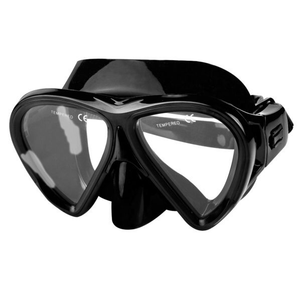 Duikbril zwart met teardrop glazen - Spokey TENH
