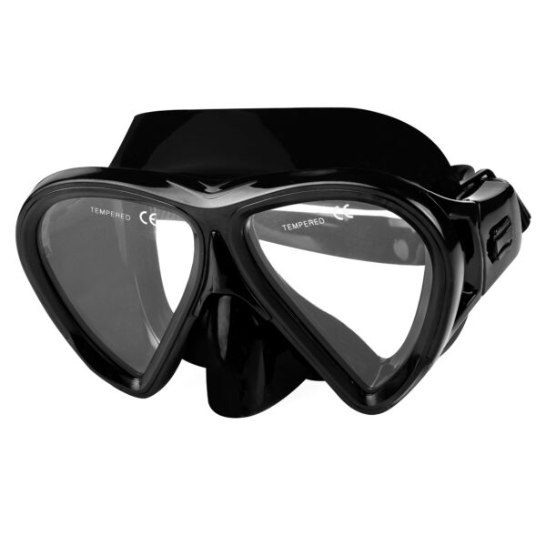 Duikbril zwart met teardrop glazen - Spokey TENH