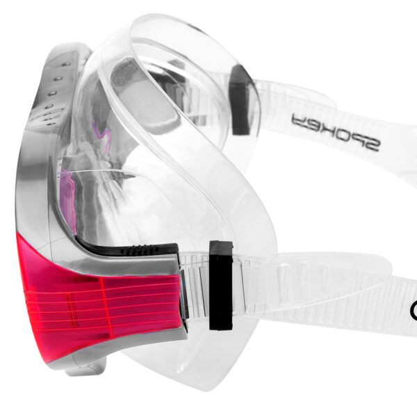 Duikbril voor vrouwen roze met teardrop glazen - Spokey ZENDA