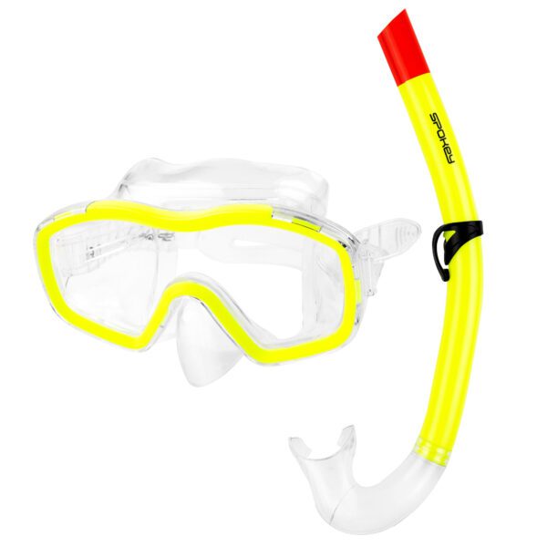 Snorkelset met duikbril en vinnen - Spokey BOJKO ZESTAW ABC S groen