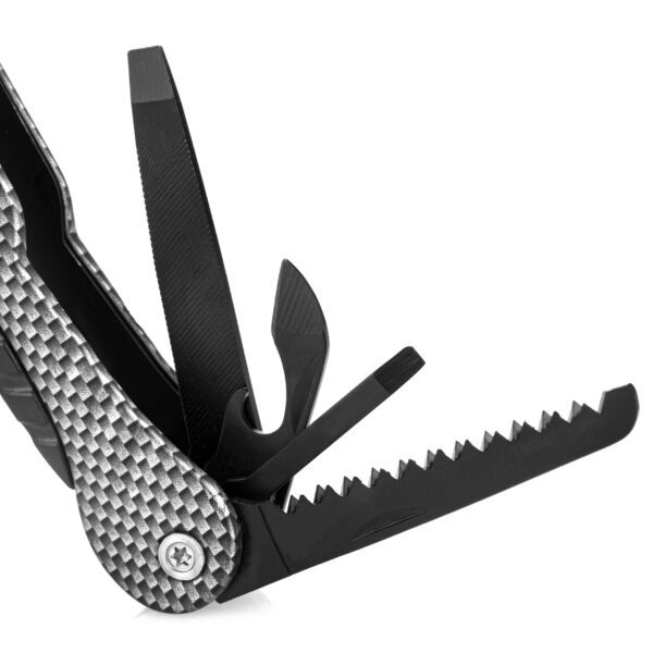 Multitool zwart 14-in-1 met ergonomisch handvat - Spokey CARBON SX
