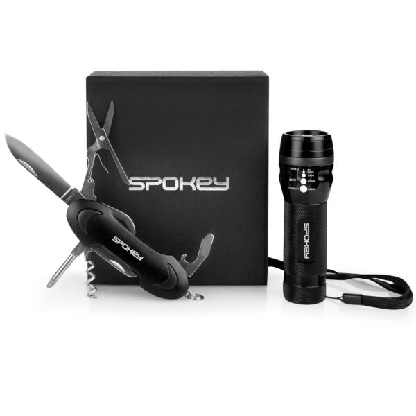Multifunctionele zakmes en zaklamp set - Spokey ZOOM