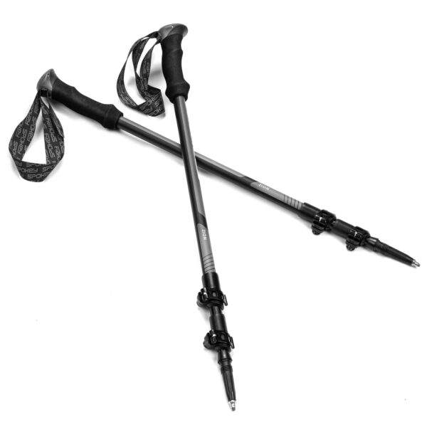 Wandelstokken grijs zwart verstelbaar 105-135 cm - Spokey ZION