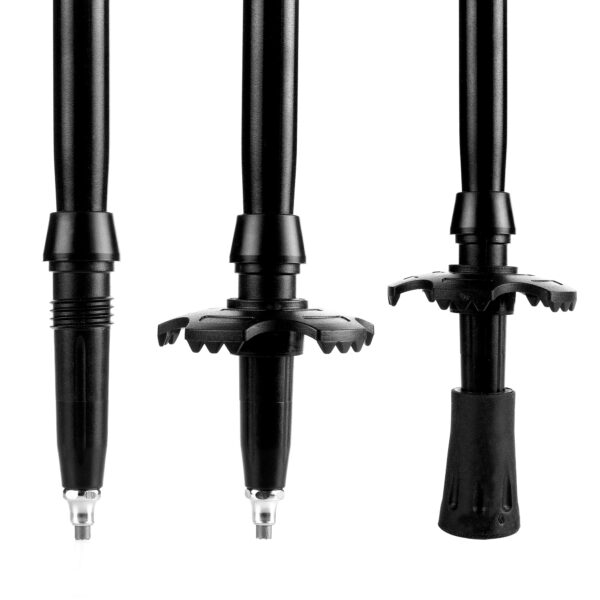 Wandelstokken grijs zwart verstelbaar 105-135 cm - Spokey ZION