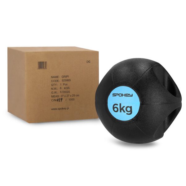 Gewichtbal 6 kg met handvatten voor krachttraining - Spokey GRIPI