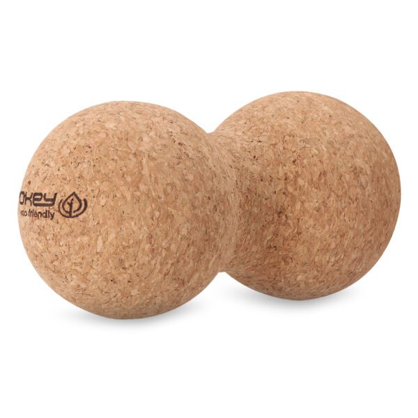 Cork massagebal voor spierontspanning - Spokey DOUBLE OAK 16x8 cm