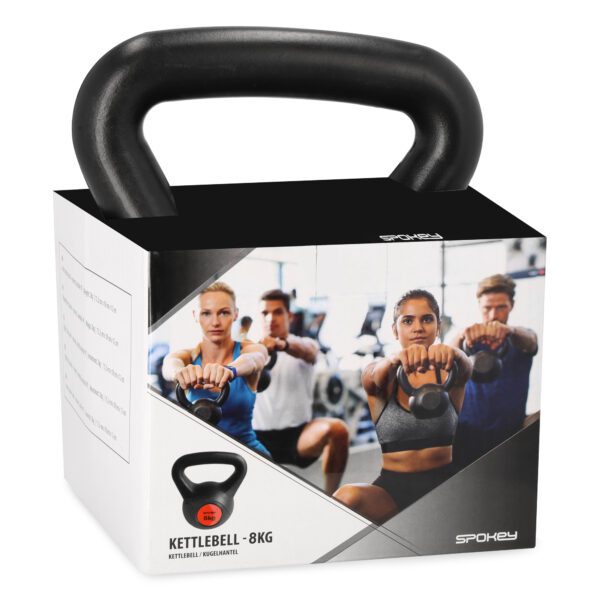 Kettlebell 8kg plastic voor thuistraining - Spokey KETTELBEL