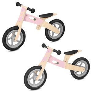 Houten loopfiets met dubbele hoogteverstelling - Spokey WOO-RIDE DUO