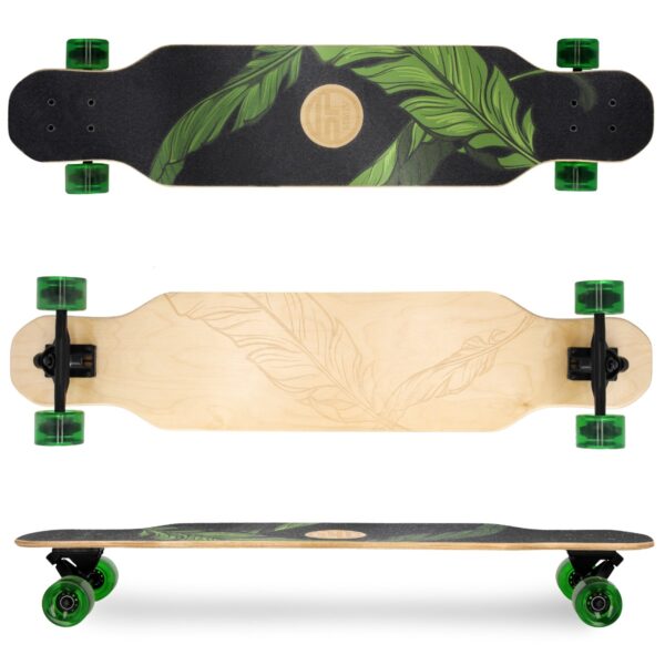 Freeride longboard 104 cm met grote wielen - Spokey LONGBAY PRO