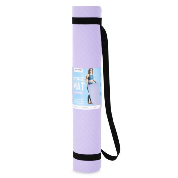 Yoga en fitnessmat paars 183x61 cm - Spokey MANDALA