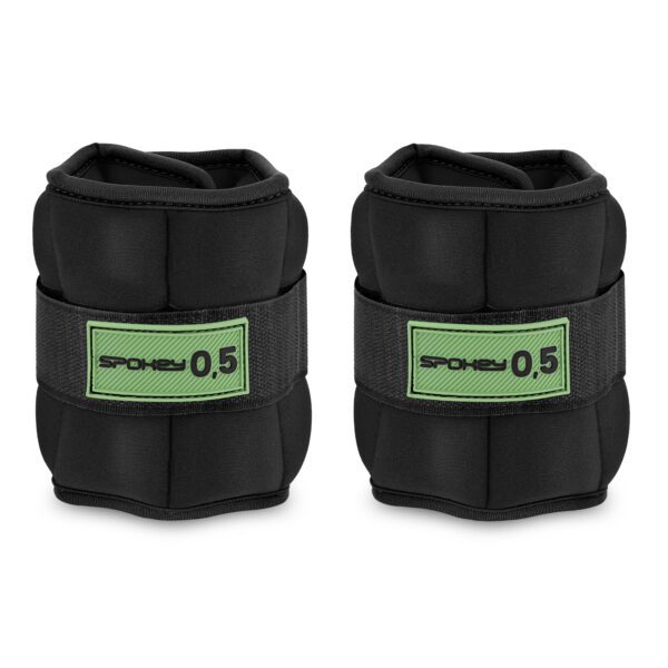 Velcro gewichten 0,5 kg zwart voor fitness - Spokey FORM