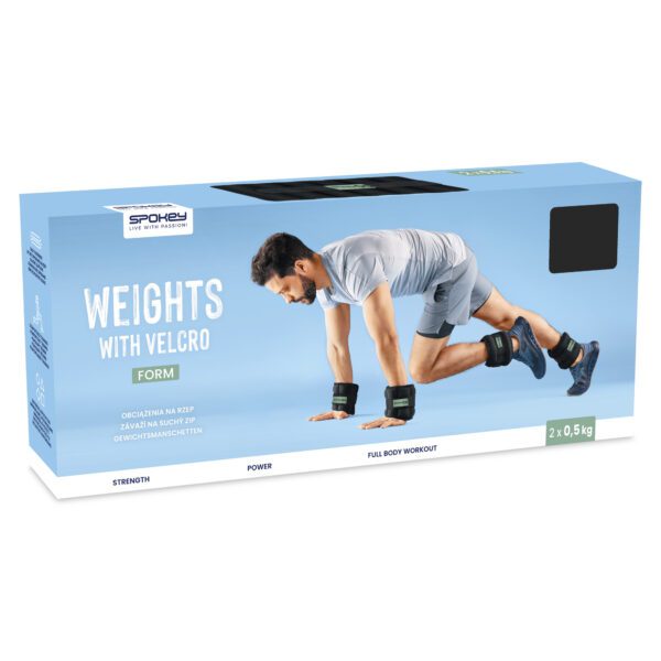 Velcro gewichten 0,5 kg zwart voor fitness - Spokey FORM