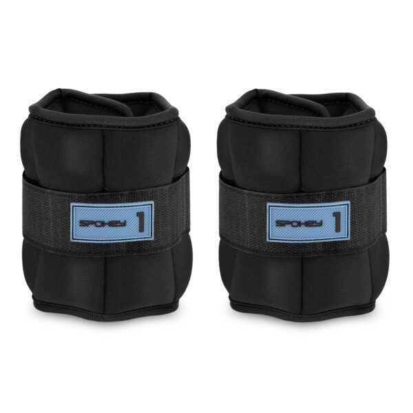 Velcro gewichten 1kg zwart voor fitness - Spokey FORM