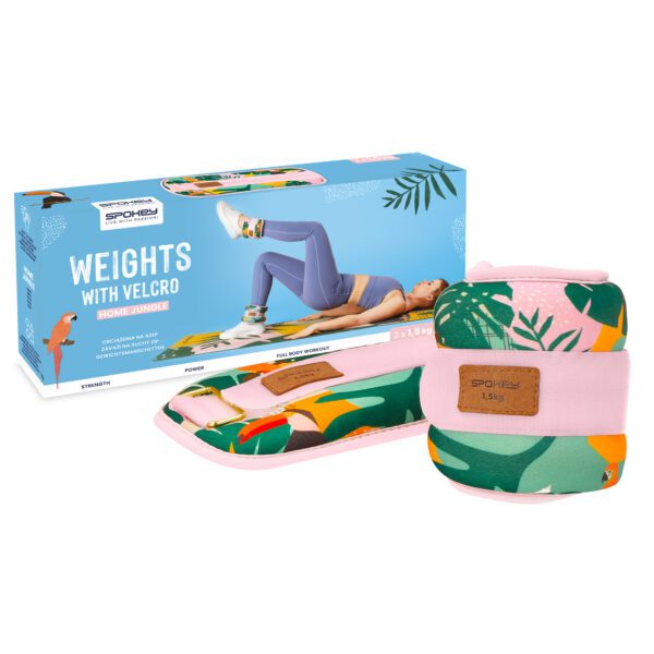 Verstelbare enkel- en polsgewichten 2x1,5 kg - Spokey HOME JUNGLE