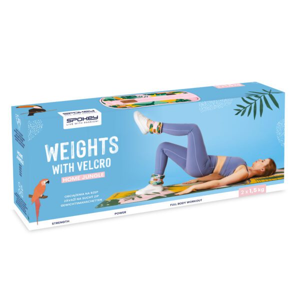 Verstelbare enkel- en polsgewichten 2x1,5 kg - Spokey HOME JUNGLE