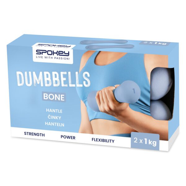 Neopreen dumbbell set 2x1 kg voor thuisfitness - Spokey BONE