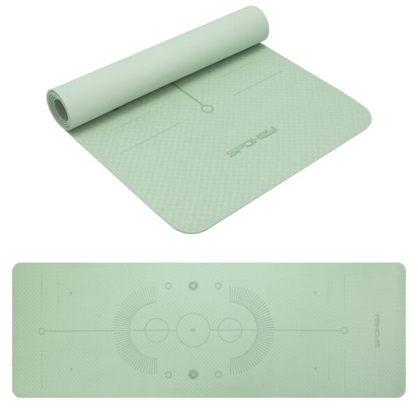 Yoga en fitnessmat groen 183x61 cm - Spokey MANDALA