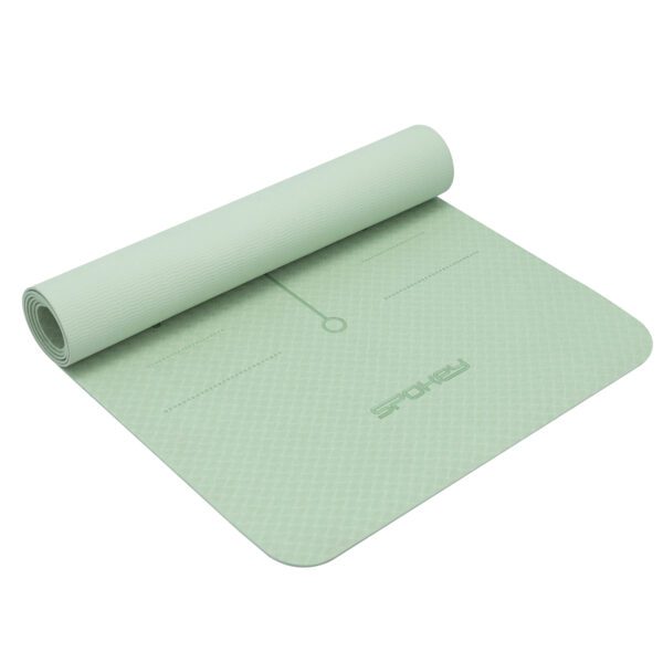 Yoga en fitnessmat groen 183x61 cm - Spokey MANDALA