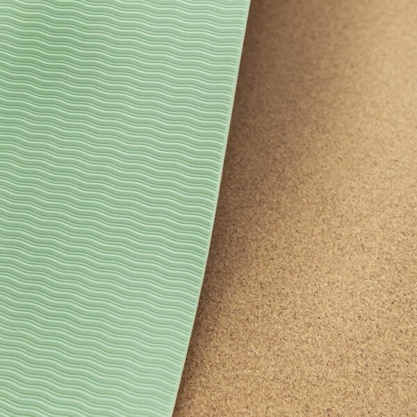 Natuurlijke kurken yogamat groen 183x61 cm - Spokey SAVASANA