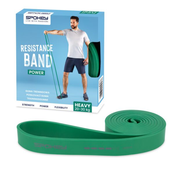 Weerstandsband Spokey POWER - groen, 20-30 kg, 208 cm