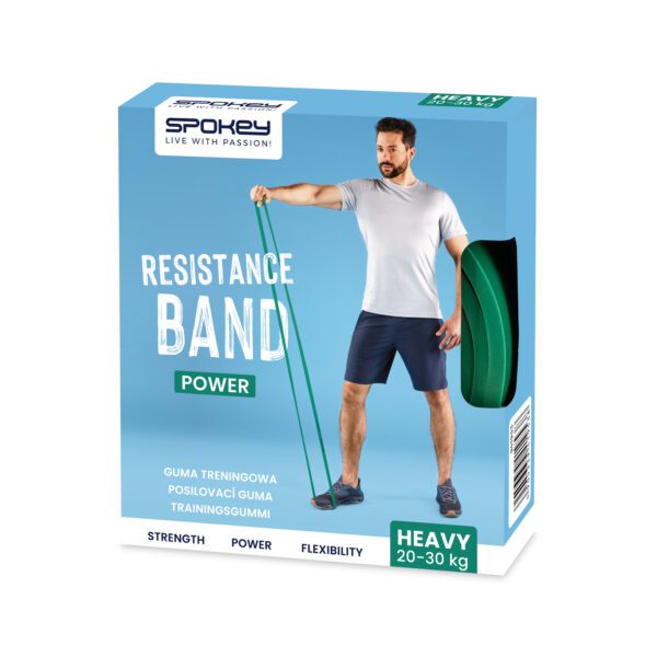 Weerstandsband Spokey POWER - groen, 20-30 kg, 208 cm